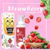 Kids Foam Toothpaste with Strawberry Flavor, Fluoride Free Natural Formula,