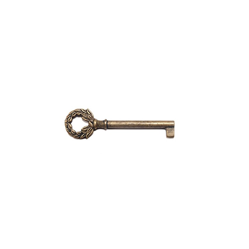 Stilmöbel und Antique Replacement Key Furniture Key Brass Patinated Long
