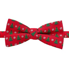 Retreez Men's Woven Pre-Tied Christmas Bow Tie Christmas Tree 11.5 cm -