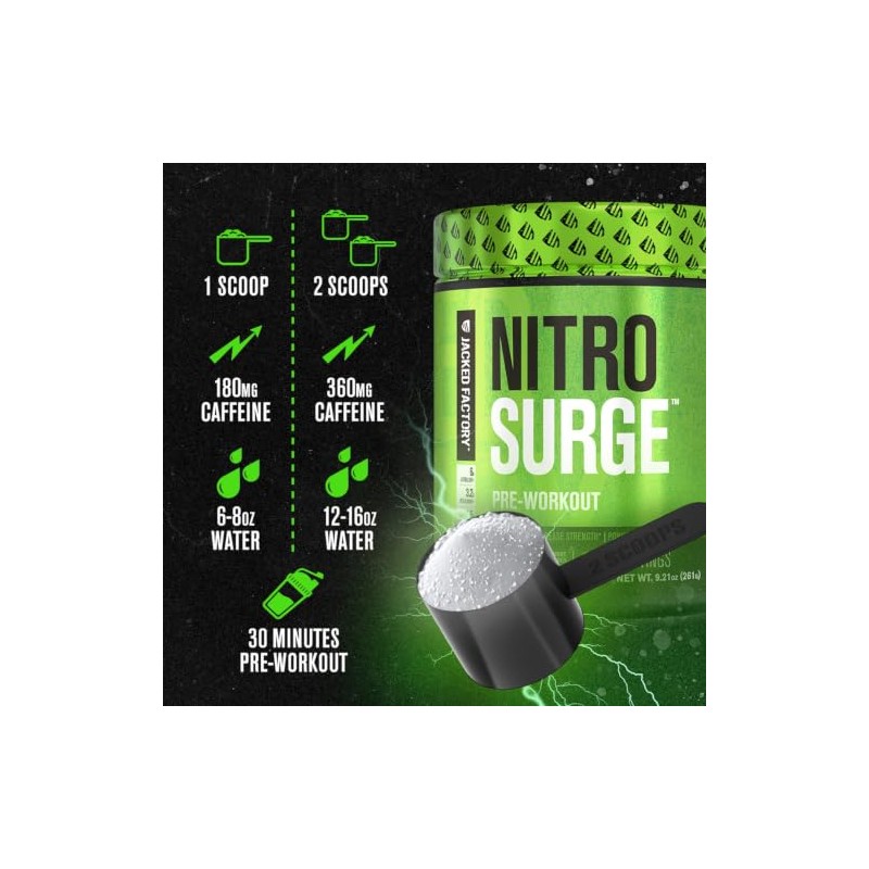 Jacked Factory Suplemento Pre-entrenamiento Nitrosurge Energ a Ilimitada