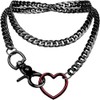 COLORFUL BLING Women Slip Chunky Thick Chain Choker Necklace Punk