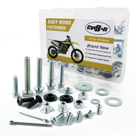 CYCBOLT 120PCS Dirt Bike Bolt Kit Fit for RM100 RM125 RM250 RM60 RM65 RM80 RM85 RMX250 RMX450Z RM-Z250 RM-Z450 Bodywork Bolts Screws Fasteners Kit