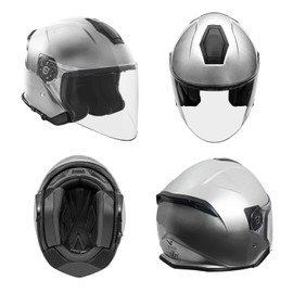 VCAN V88 3/4 Open Face Motorcycle Scooter Helmet ECE & DOT Approved