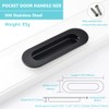 gifsin Sliding Pocket Door Hidden Handle, 304 Stainless Steel Pocket