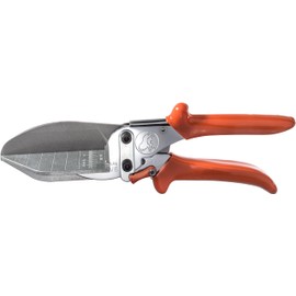 Original LÖWE Professional 3.306/HÜ Shears with Lever Transmission 90 Degree Stops and Extra Long Blade for Precise Cutting on Hard and Flat Plastic, PVC, Wood Metal