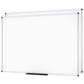 VIZ-PRO Large Magnetic Dry Erase White Board for Wall, 96 X 48 inches, Pack of 2, 8' x 4' Aluminum Framed Whiteboard with Marker Tray for School Office Home