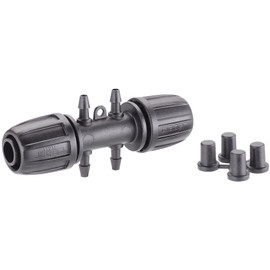 Claber 1/2 Inch cOMPRESSION Connector With 1/4 Inch 4-way Adaptor (10)