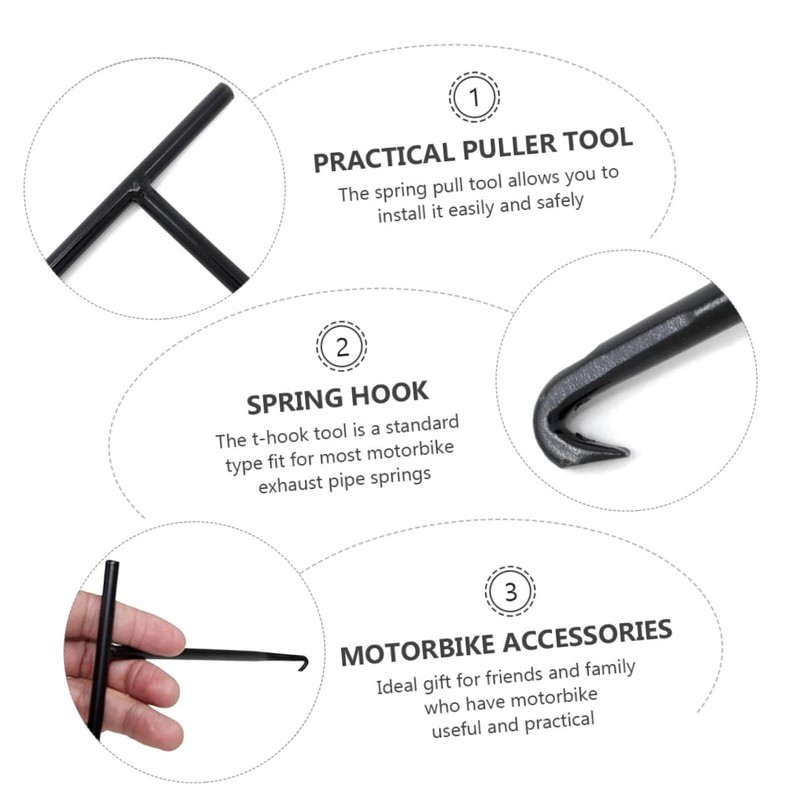 ULTECHNOVO 2pcs Motorcycle Exhaust Spring Hook Tool Heavy-Duty Puller for