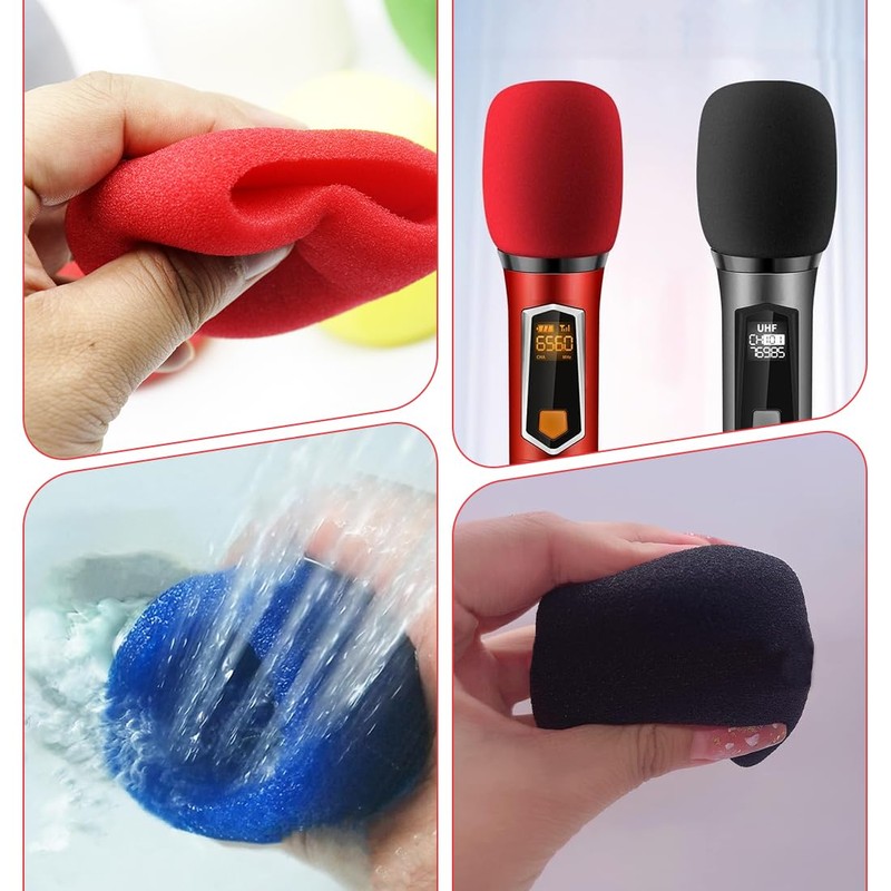 UEAVOID Pack of 6 Microphone Windscreen Microphone Cover Universal Foam