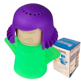 Oligey Microwave Steam Cleaner Make Your Heater Sanitary without Fussy or Heavy Duty,Angry-Mama Durable Plastic Kitchen Cleaning Gadget Cleans Kitchenware Simply by Mad Steamin and Packed as Fun Gift