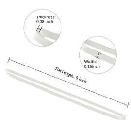 Coopay 60 Pieces Large Rubber Bands Trash Can Band Set Elastic Bands for Office Supply, Trash Can, File Folders, Cat Litter Box, Size 8 inches (White)