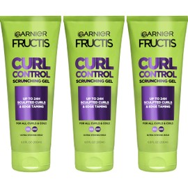 Garnier Hair Care Fructis Style Curl Scrunch Controlling Gel for Curly Hair, 3 Count