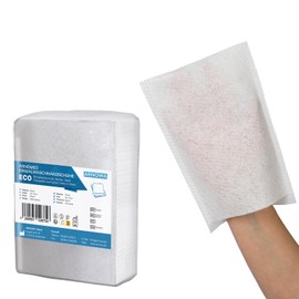 50 ARNOMED Molton Disposable Washcloths, Dry Disposable Wash Cloths for Baby, Children and Adults, Disposable Wash Mitts 60 g/m², White Disposable Face Cloths Soft, Gentle Disposable Wash Cloths for