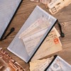 12 Pieces Plastic Wallet Zip Document Folder/PVC Waterproof Document Folder