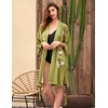 BABEYOND Women's Dressing Gown Floral Printed Summer Bathrobe Kimono Short