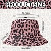 LUKIUP Reversible Leopard Print Fishing Hat Women Men Summer Sun