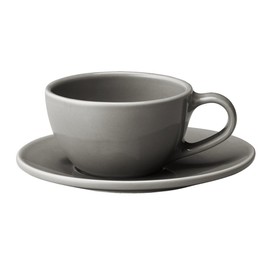 KINTO 23592 Topo Cup & Saucer, 7.8 fl oz (200 ml), Gray