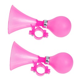 Kisangel 2pcs Boy Girl Bike Horn Loud Squeeze Air Horn for Scooters Design for Young Crisp Sound for Safe Riding