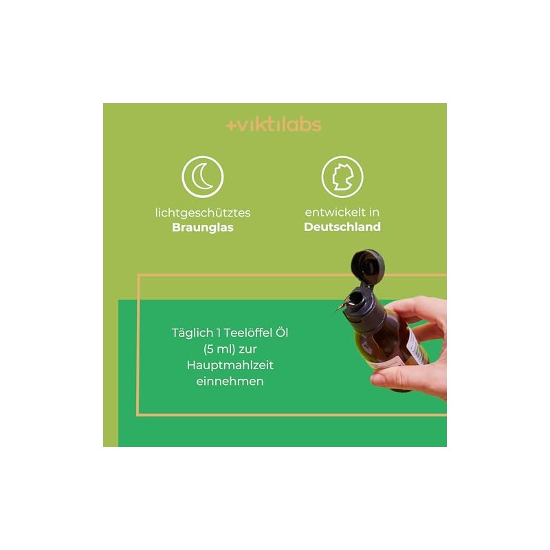 Omega 3 Algae Oil Vegan with Vitamin D3 - High