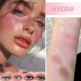 VelvetGlow Nude Pink Eyeshadow Palette, Matte & Shimmer, High Pigmented 20 Colors Brown Purple Eye Shadow Primers For Eye Makeup, Korean Powder Palet De Sombras De Ojos (01#-Nude-20 Colors)