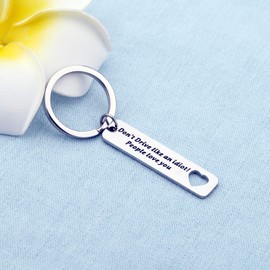 SEIRAA New Driver Gift Don’t driver like an idiot Keychain Sweet 16 Gift to Son from Mother Graduation Keychain (New Driver keychain)