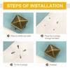 sourcing map 80Pcs Square Pyramid Rivets, 4mm Four-Jaw Studs Spikes,