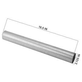 Piclafe 2.125" x 16.5" Length Universal Stainless Steel Exhaust Flex Pipe, 2.125 Inch Flexible Exhaust Pipe