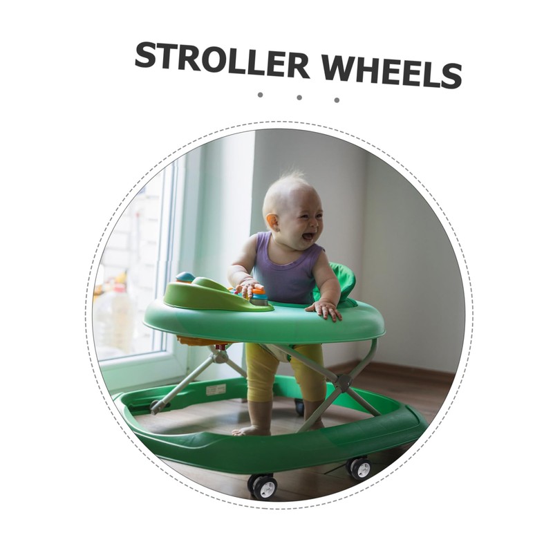 ULTECHNOVO 4Pcs Walker Wheel Replacement Accessories for Strollers Noise Reduction