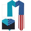 2025 Kazakhstan Flag and USA Flag Graduation Stole Graduation Sash