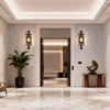ZUIMEITIANS Modern Black Glass Wall Sconce with Super Clear Tempered