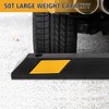 Elementool Heavy-Duty Rubber Parking Curb1 with 8 Reflective Strips -