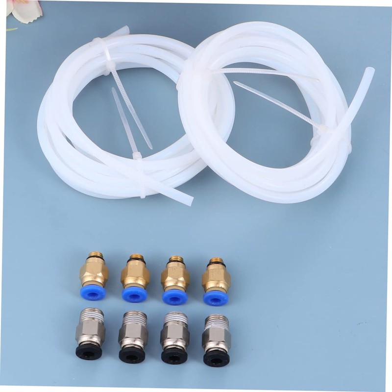 Hohopeti 1 Set Pneumatic Connector Quick Coupling PTFE Tube Set