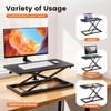 Standing Desk Converter Adjustable Height, 23.6" x 13.4" Keyboard Riser