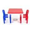 Humble Crew Kids Activity Table and 2 Chairs Set, White/Blue/Red