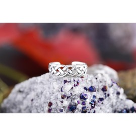 Windalf RHIANA 5mm Celtic Knot Toe Ring 925 Sterling Silver, Sterling Silver