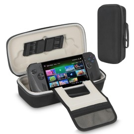 XINGFUDAO Console EVA Case, Compatible with ASUS ROG Ally X 2024 / ROG Ally 7 Inch 120Hz Gaming Handheld, ROG Ally Game Console Organiser with Large Capacity (Black)