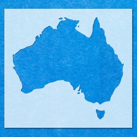 Australia Map Country Flag Stencil: Mylar Airbrush Wall Art Painting Crafts -A3 Stencil - Design Size (255mm 280mm)