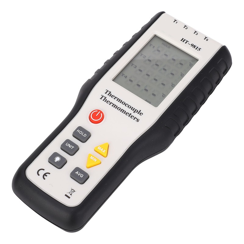 Thermometer High Accuracy Digital Display 4 Channel Portable Thermocouple Thermometer