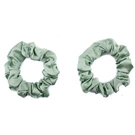 Mytoptrendz® 2 PCS Silk Hair Ties Mulberry Silk Skinnie Scrunchies No Damage Ponytail Hair bands Gor Kids Girs Women Fine Hair (MINT)