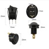 HUAREW Blue LED Lighting Round Switch KCD1-8 12V 20A Waterproof