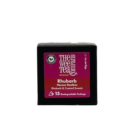 The Wee Tea Company Rhubarb Flavor Rooibos - Imported From Scotland 15 Biodegradable Teabags, Premium Hand-Blended