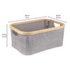 Foldable Bamboo Laundry Hamper without Lid - Decor Essentials for
