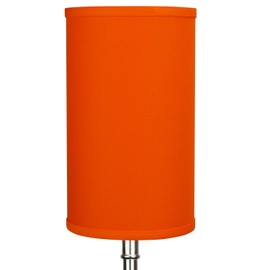 FenchelShades.com 7" Top Diameter x 7" Bottom Diameter 12" Height Fabric Drum Lampshade Spider Attachment (Linen Carrot)