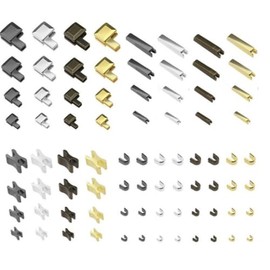 DACUAN 16 Sets Metal Zipper Latch Slider Zipper Stops Retainer Insertion Pins Zipper Stopper Repair Kit for Coats Jacket Repair and Replacement (4 Sizes: #3, 5, 8, 10)