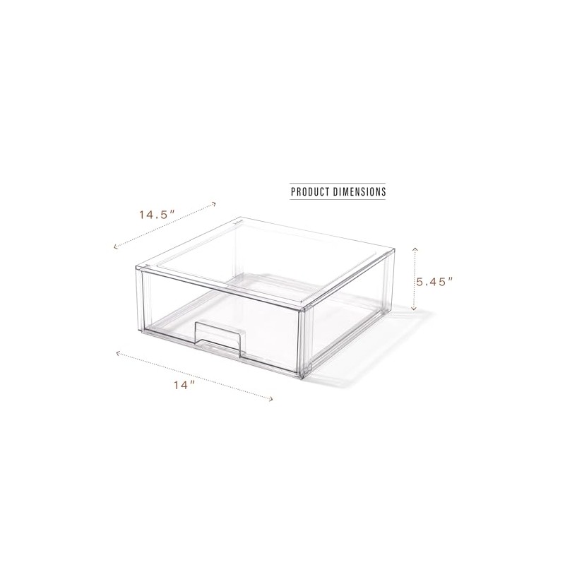 BINO | Stackable Storage Drawers, X-Large - Clear | THE