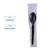 Boardwalk Heavyweight Wrapped Polystyrene Cutlery, Teaspoon, Black, 1,000/Carton