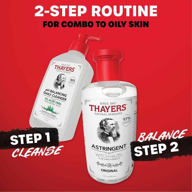 Thayers Astringente original de hamamelis con fórmula de aloe vera,