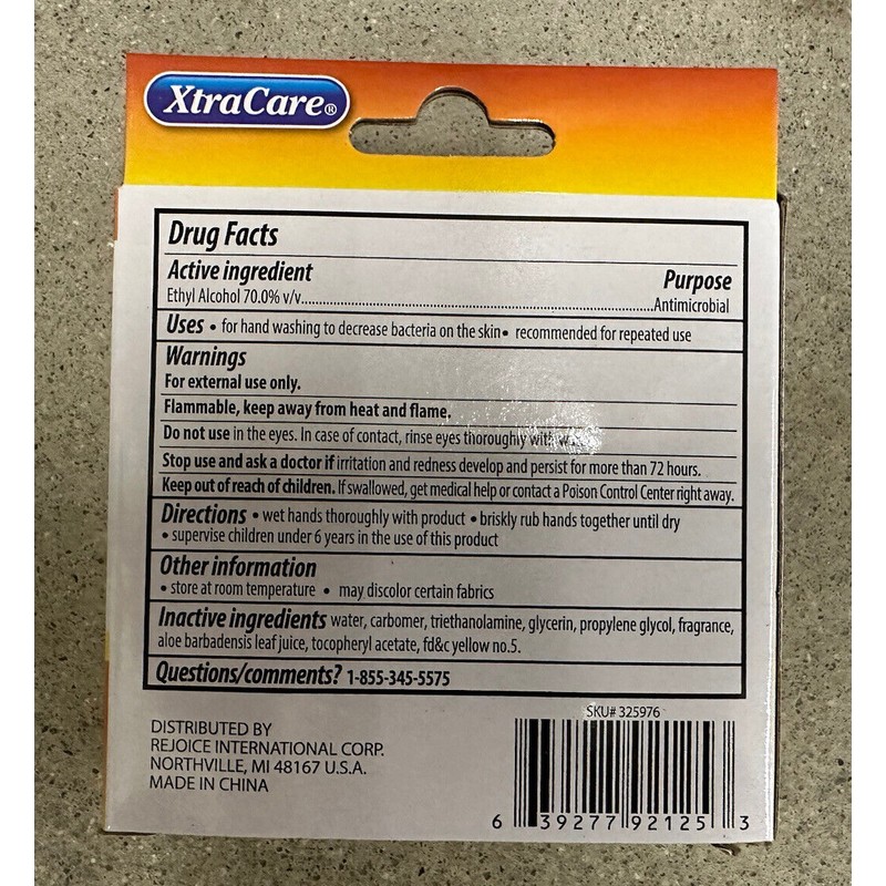 Xtracare Antibacterial Hand Sanitizer lemon Scented, 2-ct. Pack