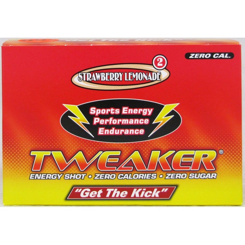 Tweaker Strawberry Lemonade Energy Shots Zero Calories 2 oz Bottles