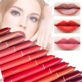 12 Color Rotating Sharpenable Matte Lipstick Pencils, Lipstick Matte, Non-stick Cup, Matte Lip Liner Pencil Set, Lasting Wear Smudge Velvety Feel Lipstick For All Skin (A+B)
